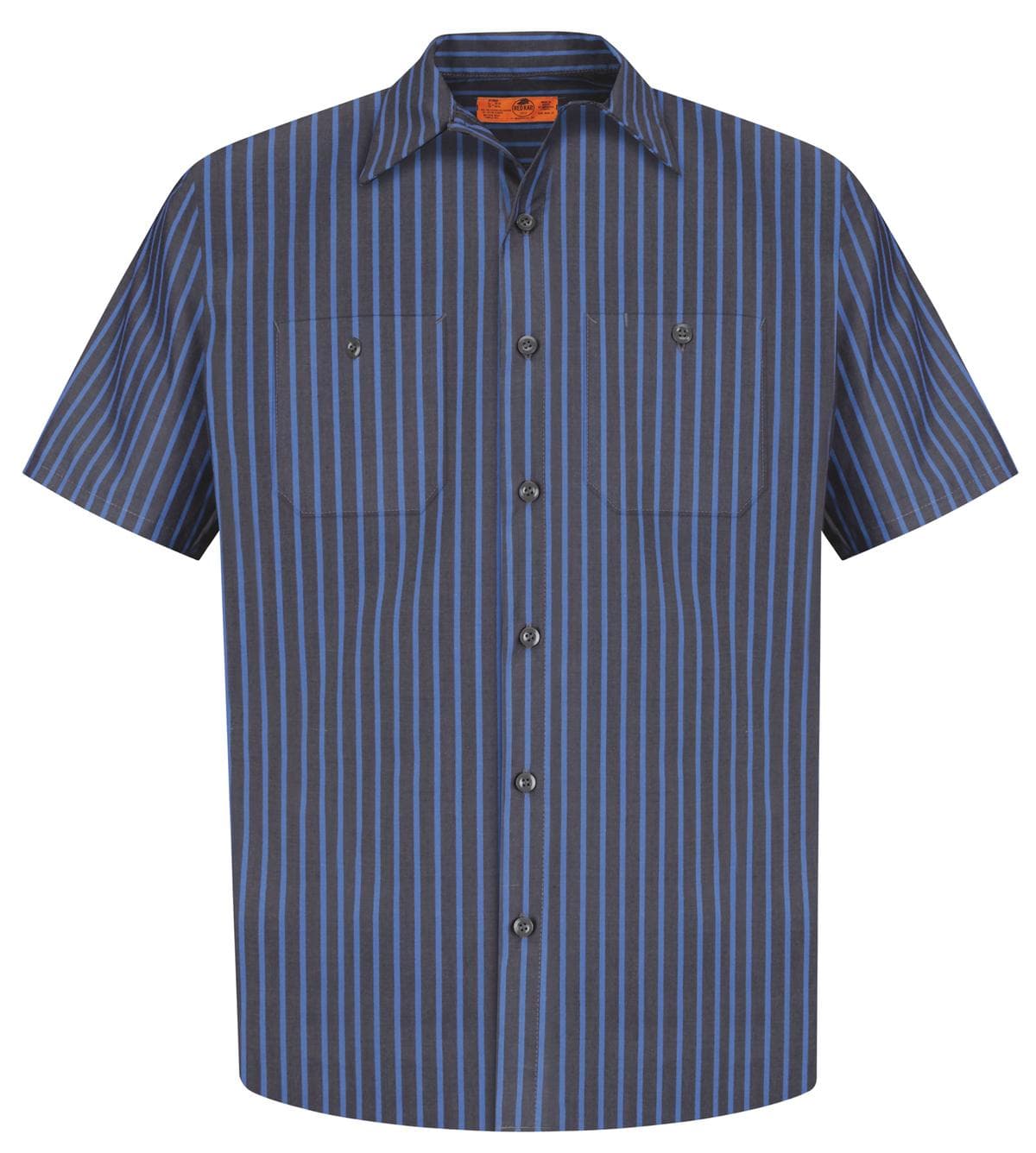 Red Kap® Short Sleeve Striped Industrial Work Shirt