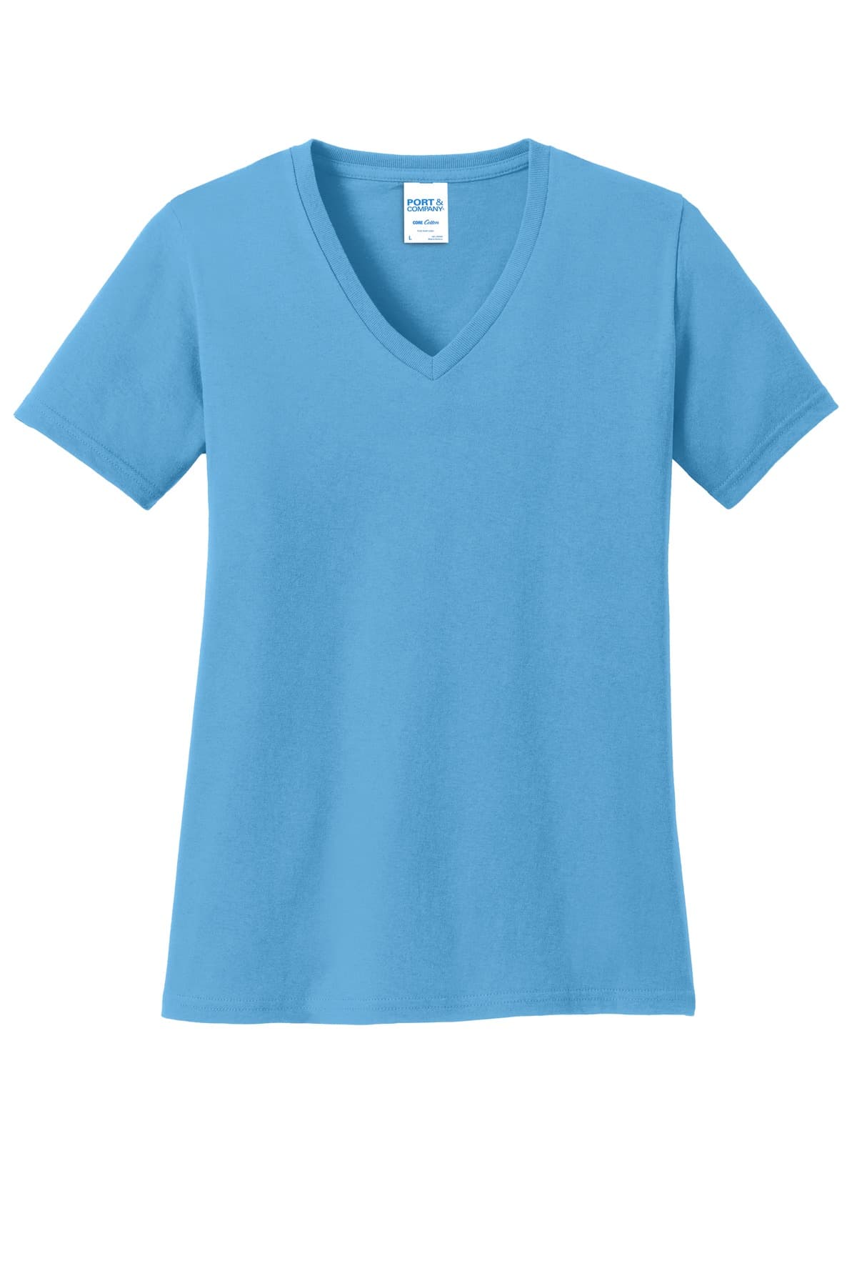 Port & Co® Women's Core Cotton V-Neck Tee