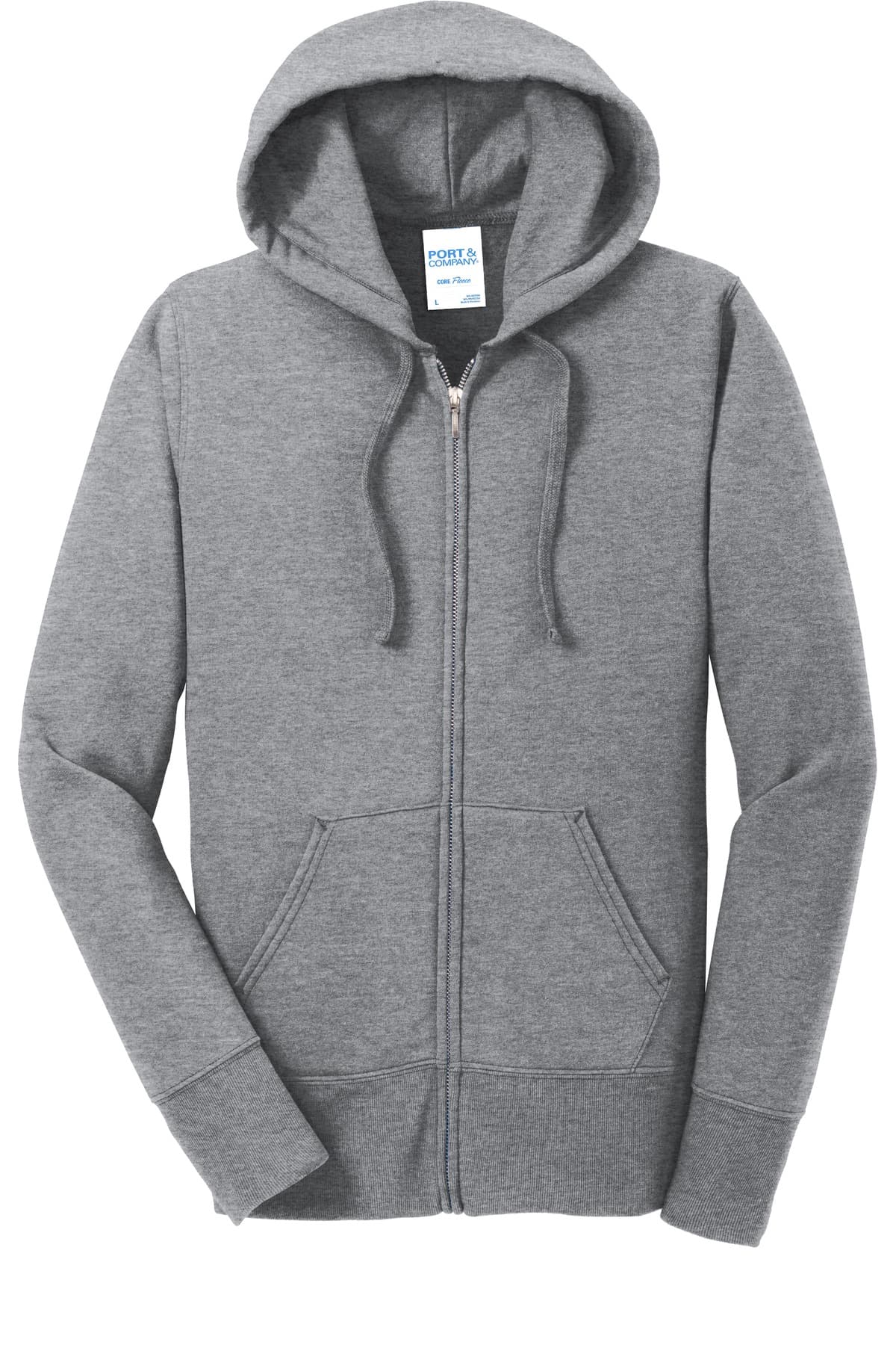 Port & Co® Women's Core Fleece Full-Zip Hooded Sweatshirt