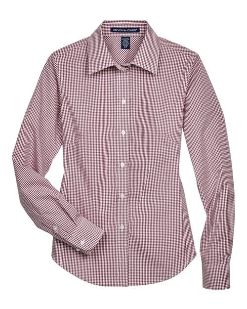 Women's Crown Collection® Gingham Check Woven Dress Shirt