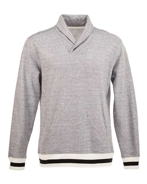 Men's Peppered Fleece Shawl Collar Sweatshirt