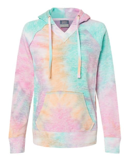 Women’s Courtney Burnout V-Notch Hooded Sweatshirt