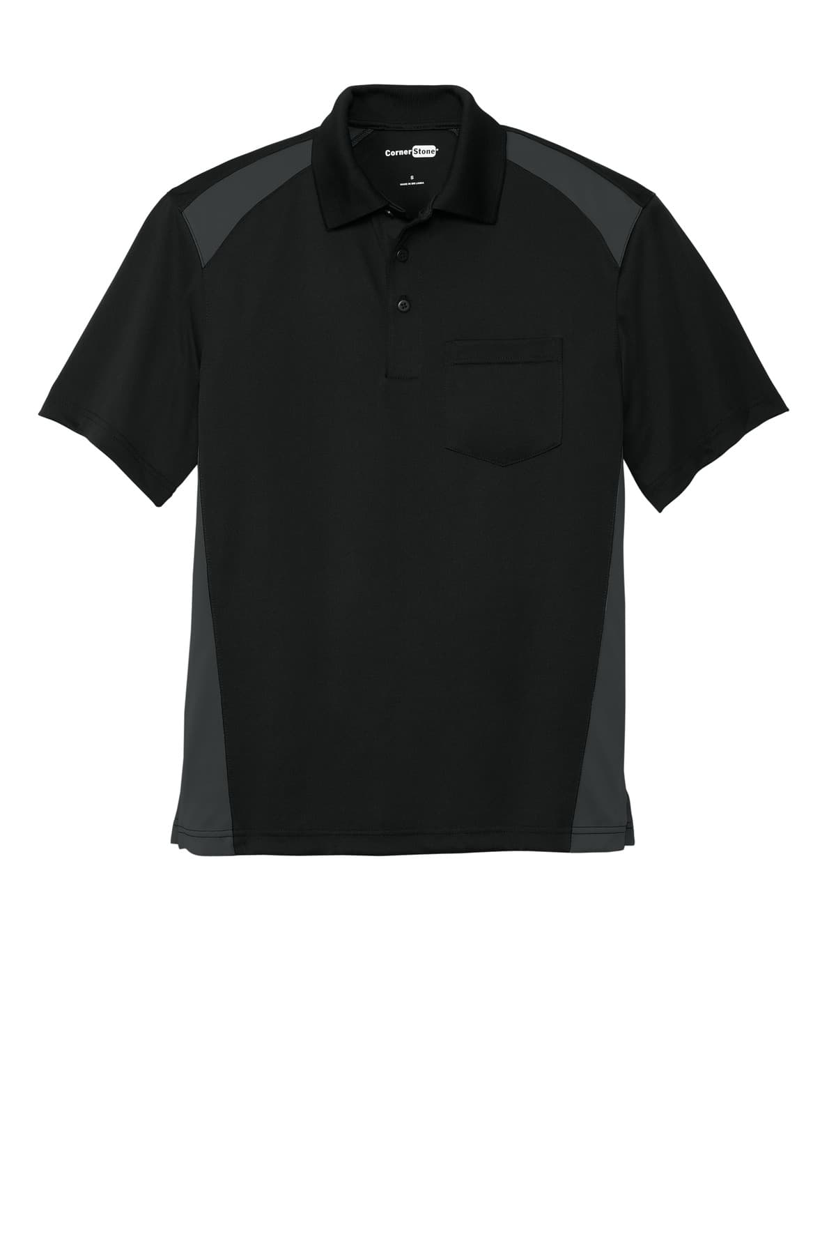 CornerStone® Select Snag-Proof Two Way Colorblock Pocket Polo