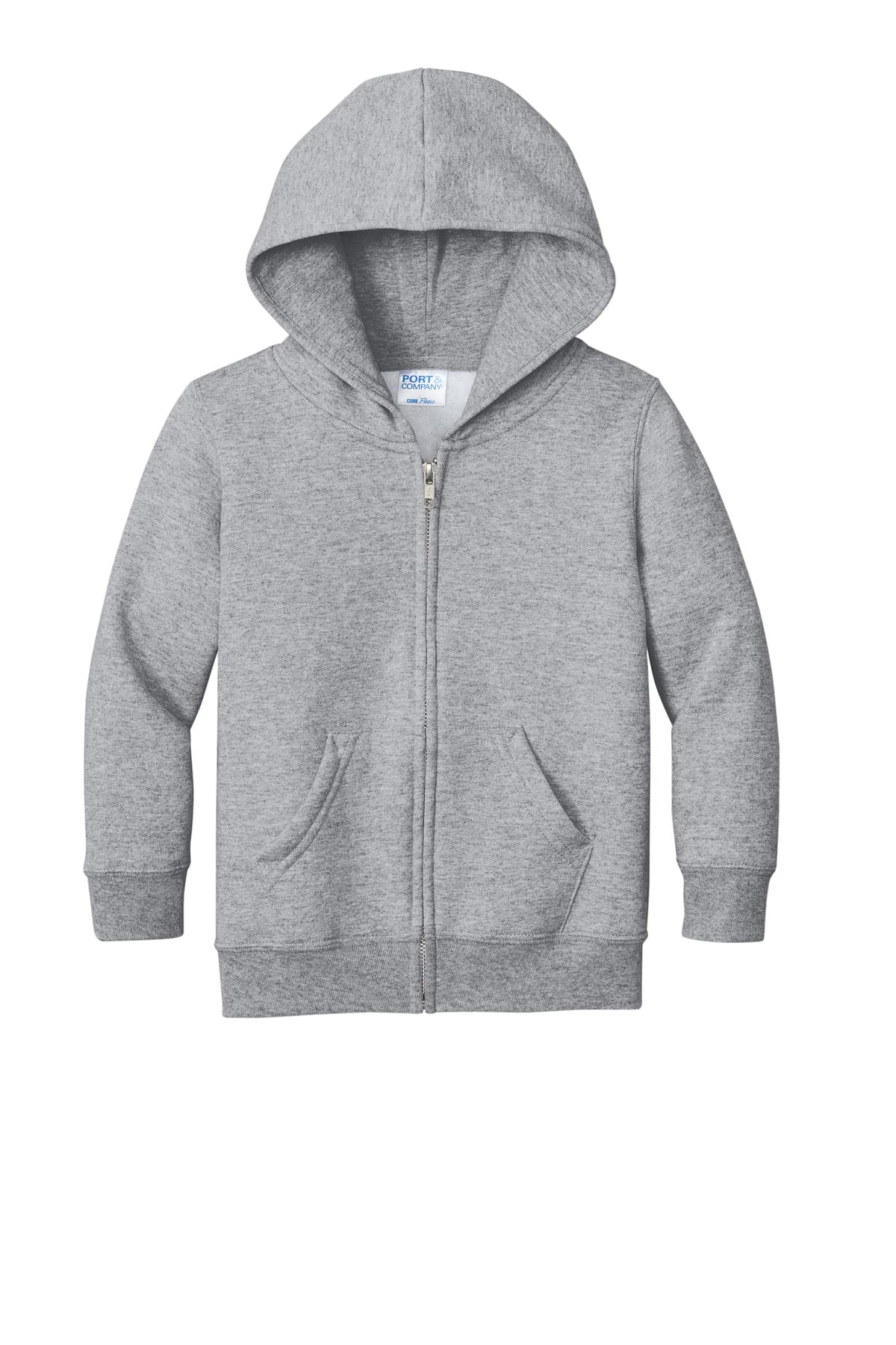 Port & Co® Toddler Core Fleece Full-Zip Hooded Sweatshirt