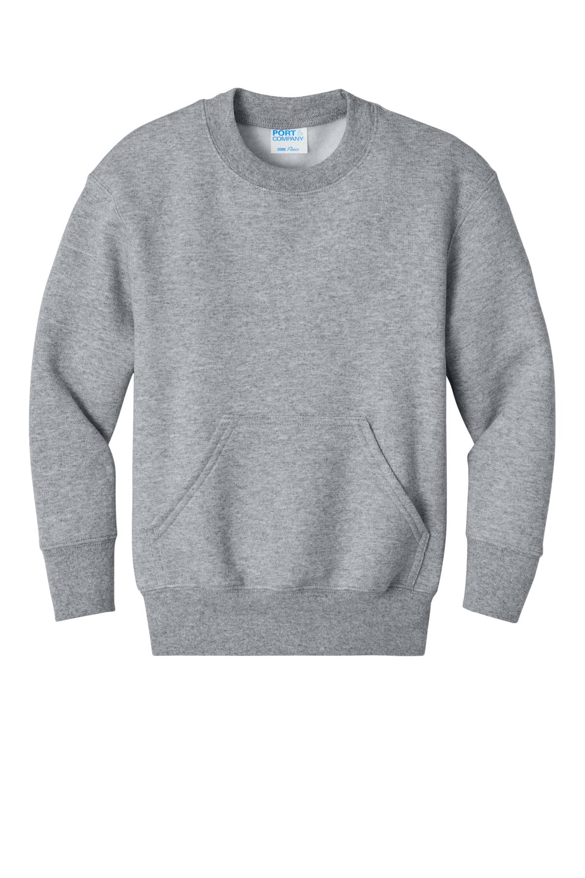 Port & Co® Youth Core Fleece Crewneck Pocket Sweatshirt