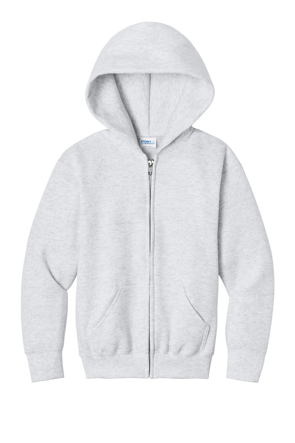 Port & Co® Youth Core Fleece Full-Zip Hooded Sweatshirt