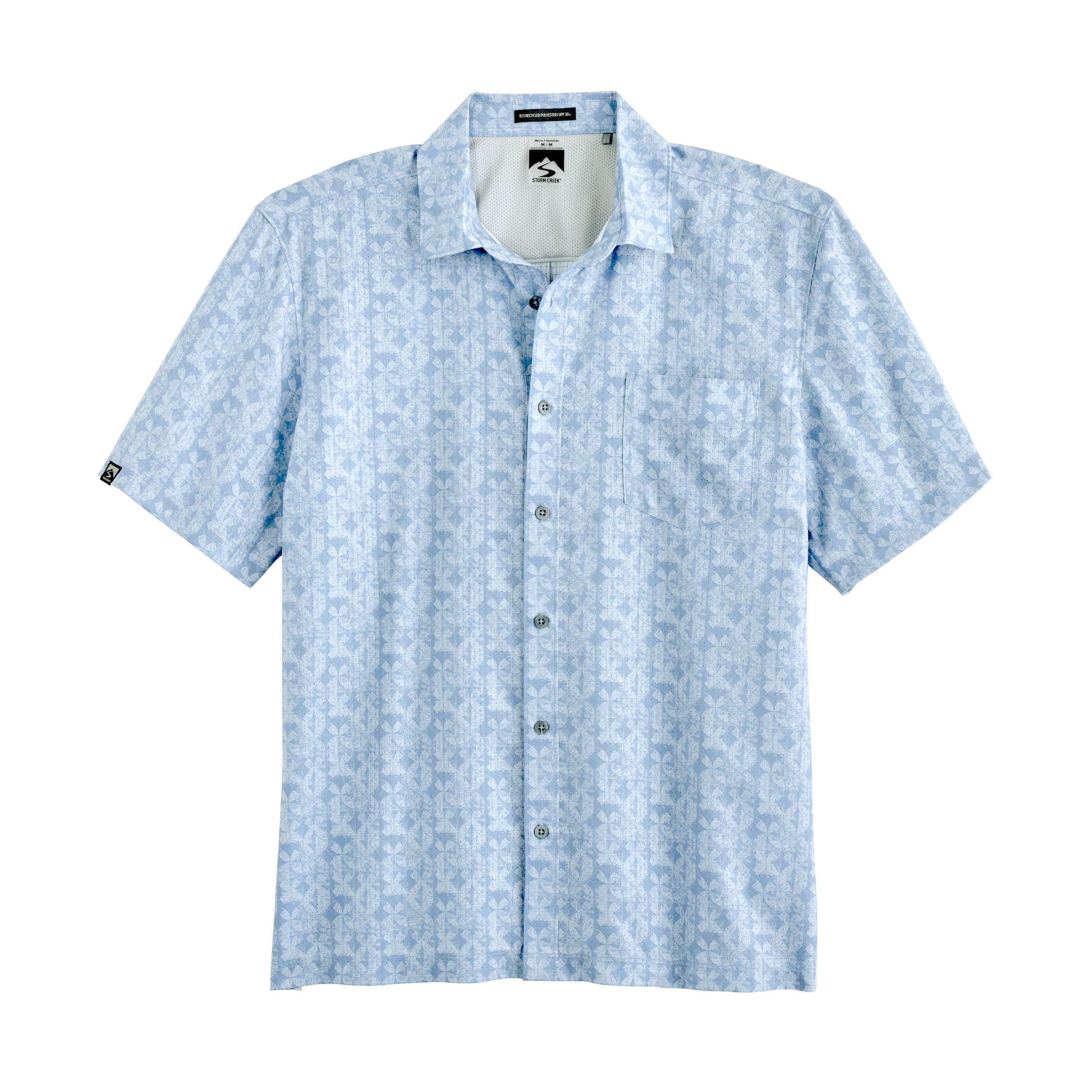 Storm Creek Men's Enthusiast 4-Way Stretch Printed Short Sleeve Outdoor Shirt