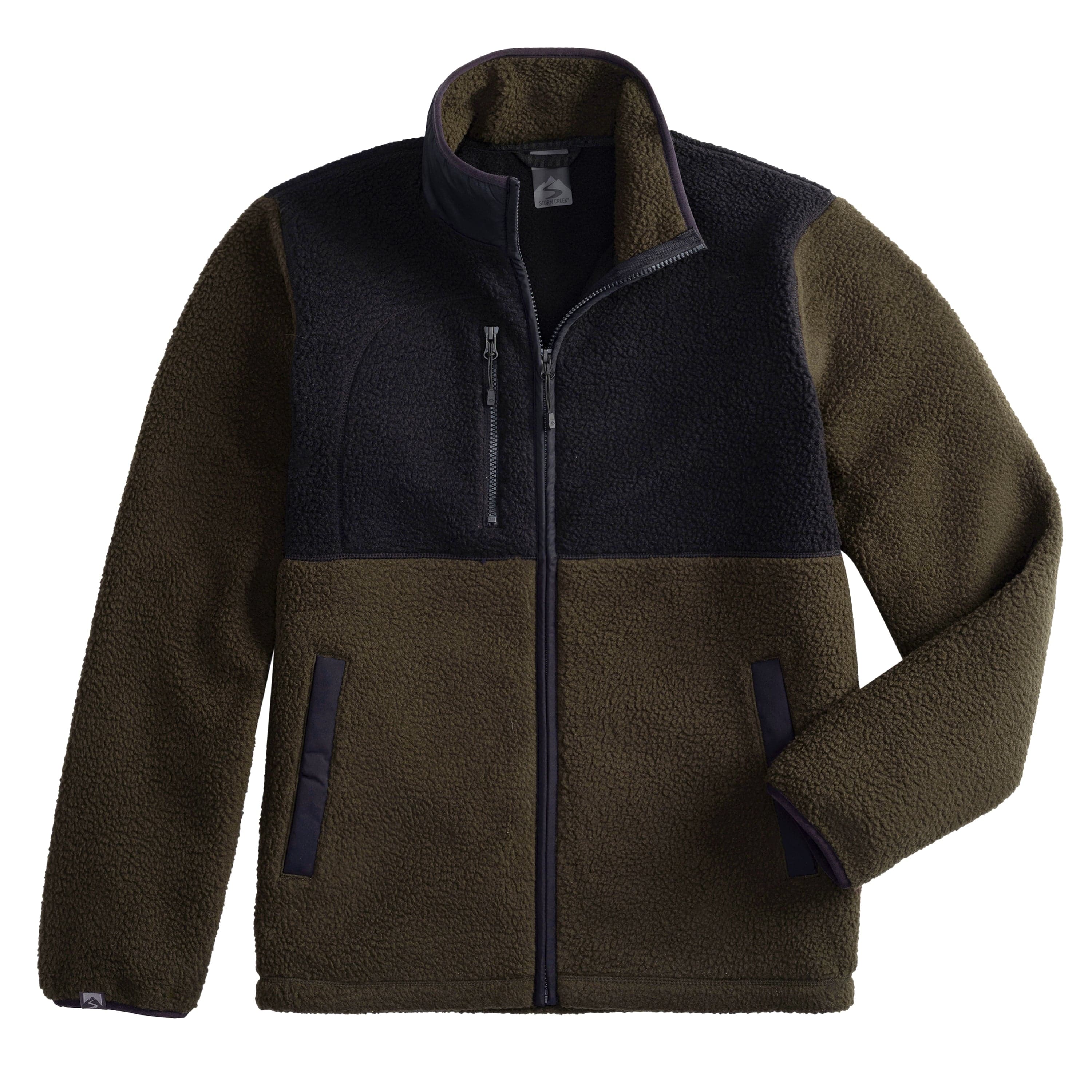 Storm Creek Men's Warm Up Colorblock Sherpa Fleece Jacket