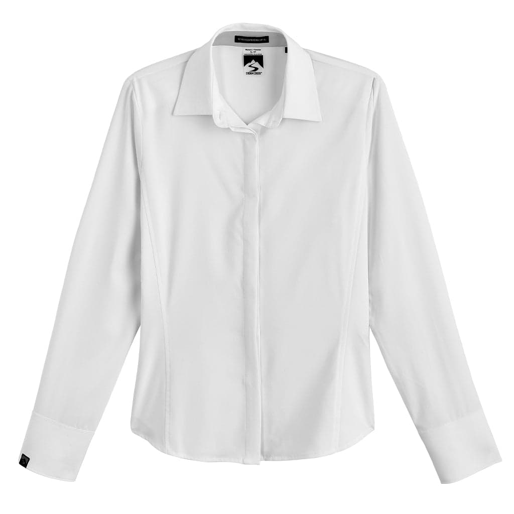 Storm Creek Women's Executive 4-Way Stretch Solid Button Up