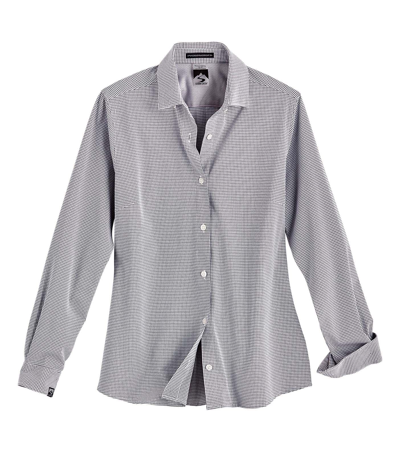 Storm Creek Women's Influencer 4-Way Stretch Windowpane Woven Shirt