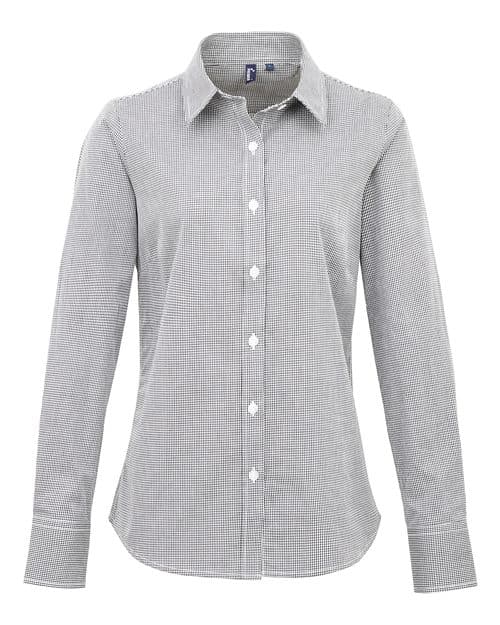 Women's Microcheck Gingham Cotton Shirt