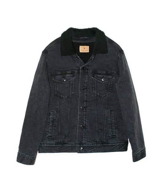 Unisex Sherpa-Lined Denim Jacket