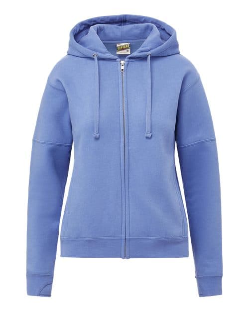 Women's Vintage Fleece Hooded Full-Zip Sweatshirt