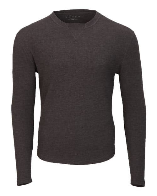 Men's Waffle Knit Long Sleeve T-Shirt