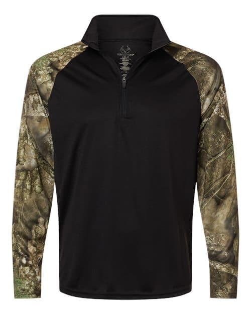 Unisex Realtree® Performance Colorblocked Quarter-Zip Pullover