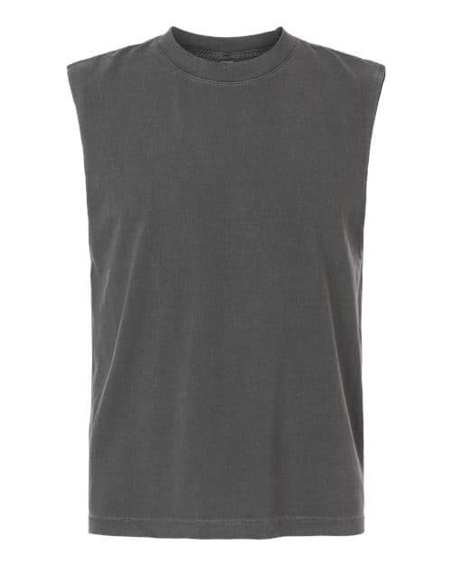 Unisex Heavyweight Cotton Garment-Dyed Boxy Muscle Tee
