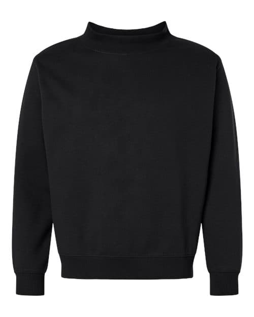 Unisex Mock Neck Fleece Sweatshirt