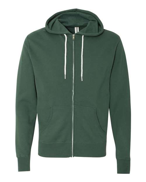 Unisex Lightweight Full-Zip Hooded Sweatshirt