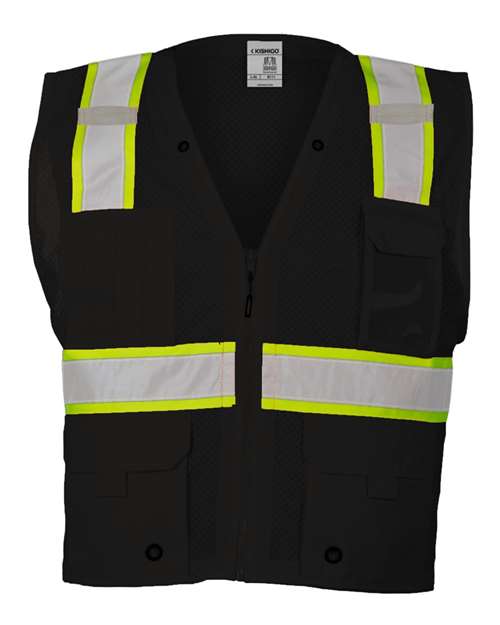Unisex EV Series® Enhanced Visibility Multi-Pocket Mesh Vest