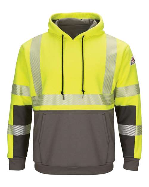 Men's Hi-Visibility Color-Blocked Hooded Sweatshirt